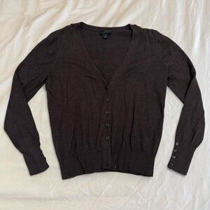brown cardigan